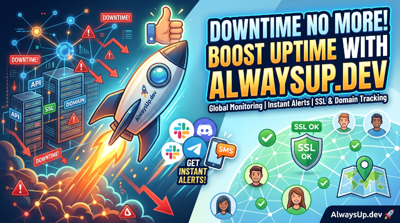 🚀 Never Miss a Beat: Why Modern Teams Need Real-Time Monitoring (And How AlwaysUp.dev Delivers It)